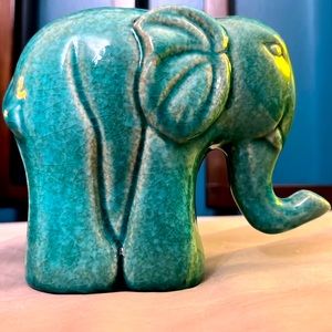 Decorative ceramic elephant figurine